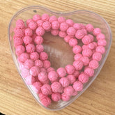 Tesbih, rose-scented prayer beads in heart box, pink